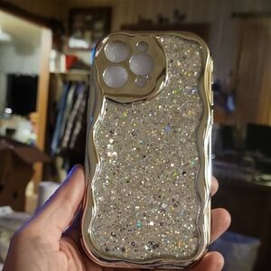 iPhone 15 Pro Max Glitter Sparkle Case - Silver
